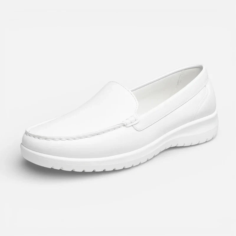 Chaussures Mocassins Blancs Femmes Cuir