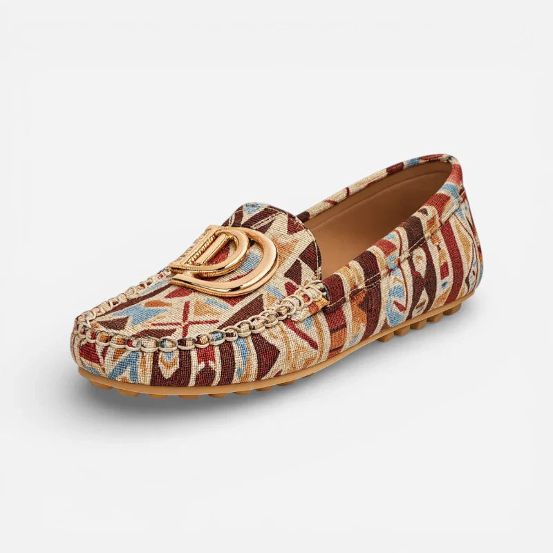Mocassin Pour Femme Multicolore Avec Bijoux