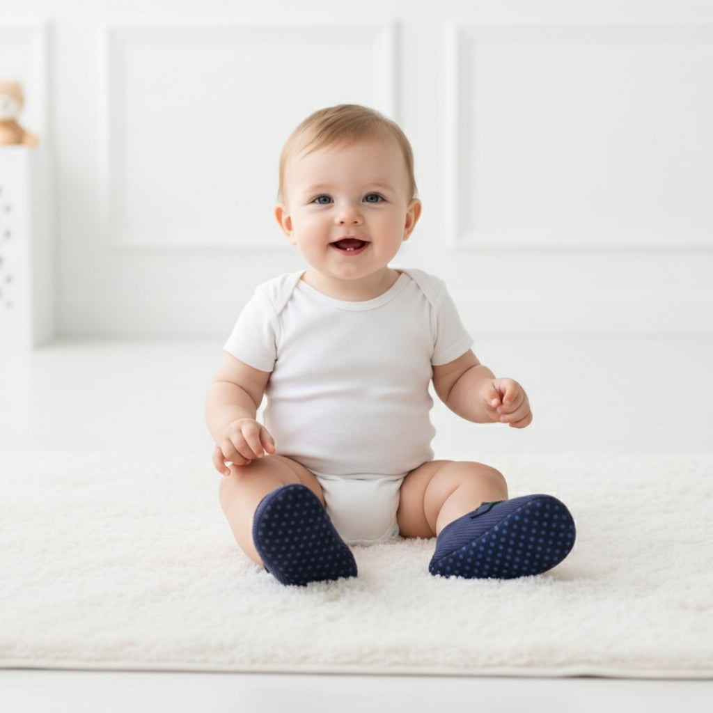Mocassin Velour Bébé Bleu Marine