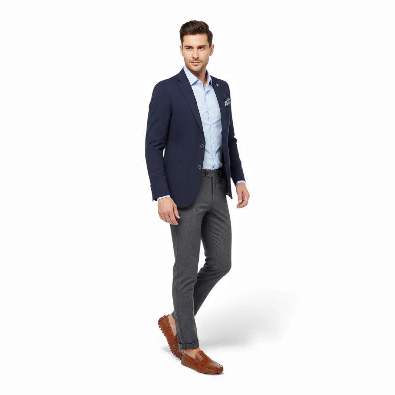 Mocassin En Cuir Vernis Camel Homme