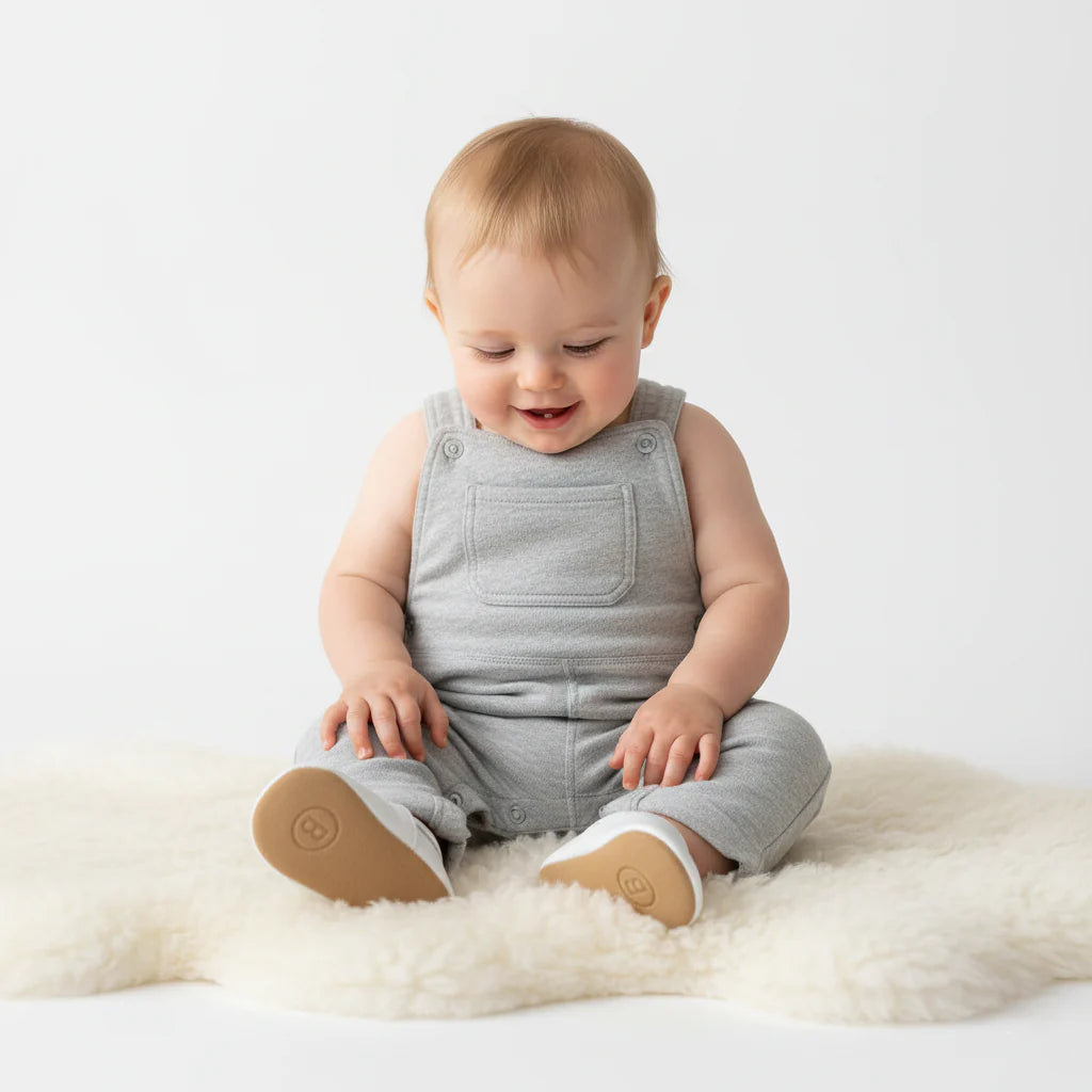 Mocassin Cuir Blanc Bébé