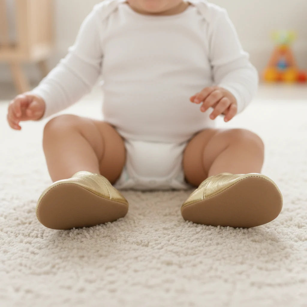 Mocassin Bébé Doré