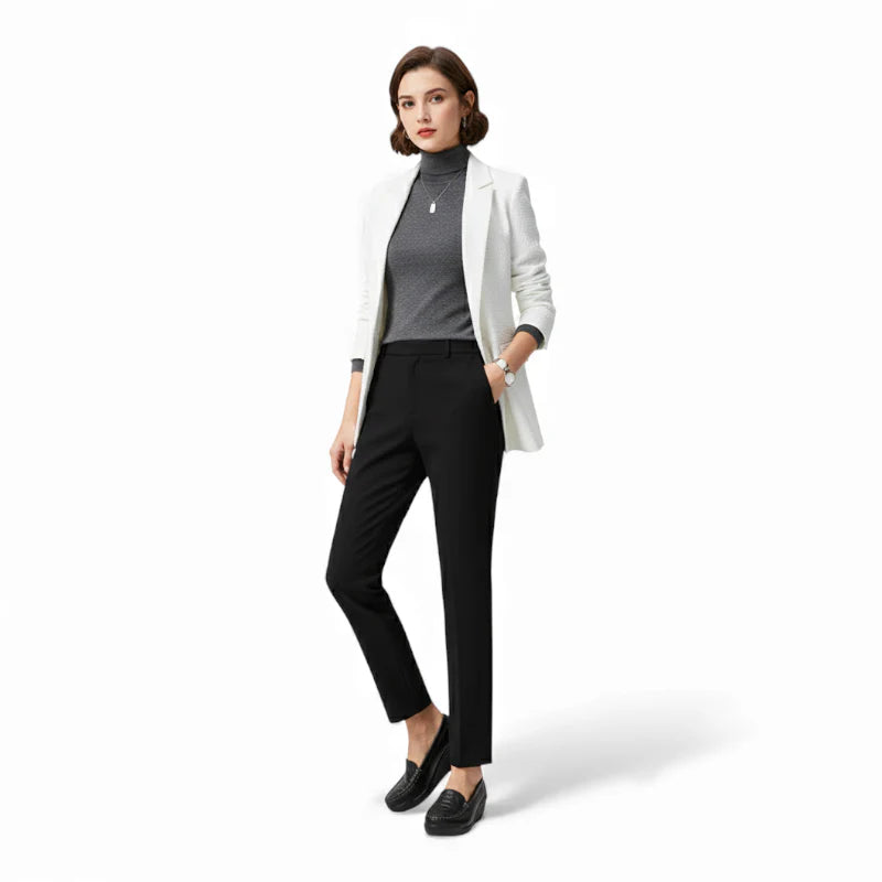 Mocassin Platefrome En Cuir Noir Design Pour Femme