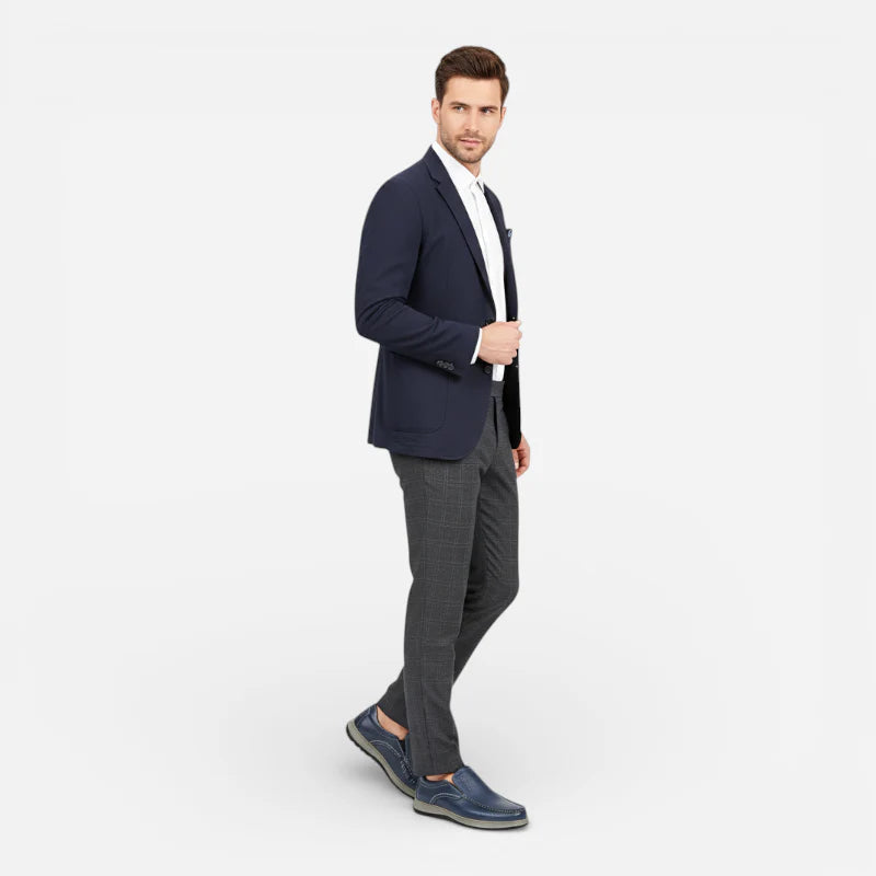 Mocassin En Cuir Bleu Marine épais Pour Homme