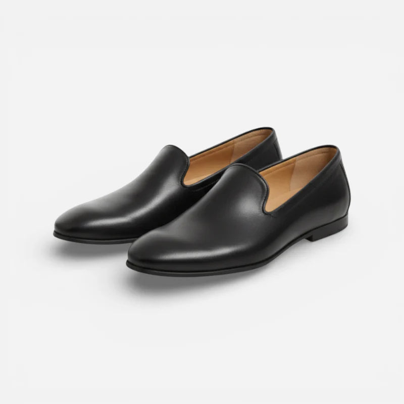 Mocassin Homme Cuir Noir Vernis
