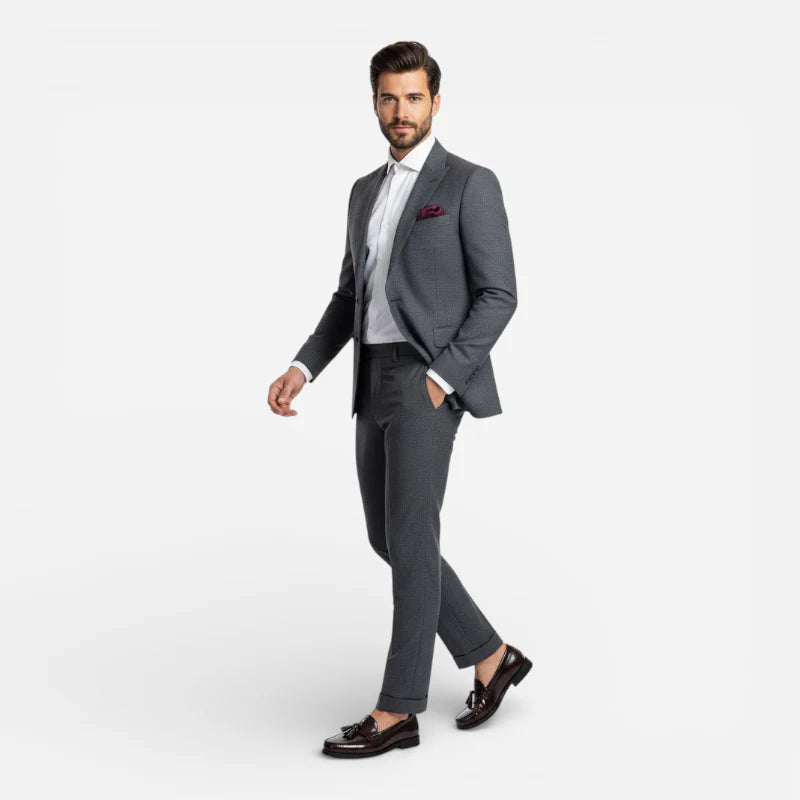 Mocassin En Cuir Vernis Marron Foncé Pour Homme à Gland