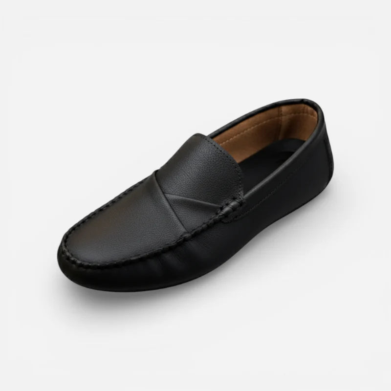 Mocassins Homme Cuir Souple Noir