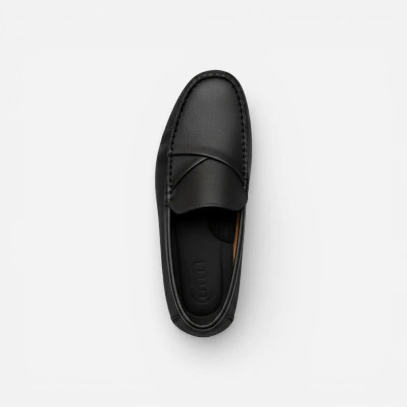 Mocassins Homme Cuir Souple Noir