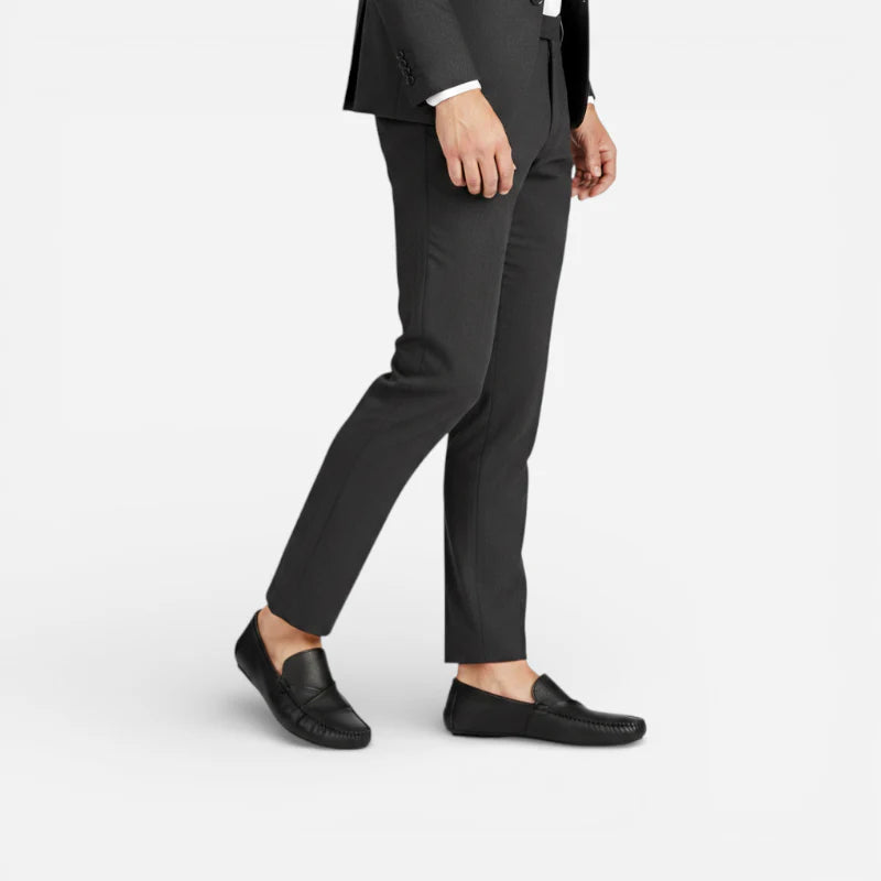 Mocassins Homme Cuir Souple Noir