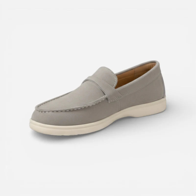 Mocassin Pour Femme En Daim Gris