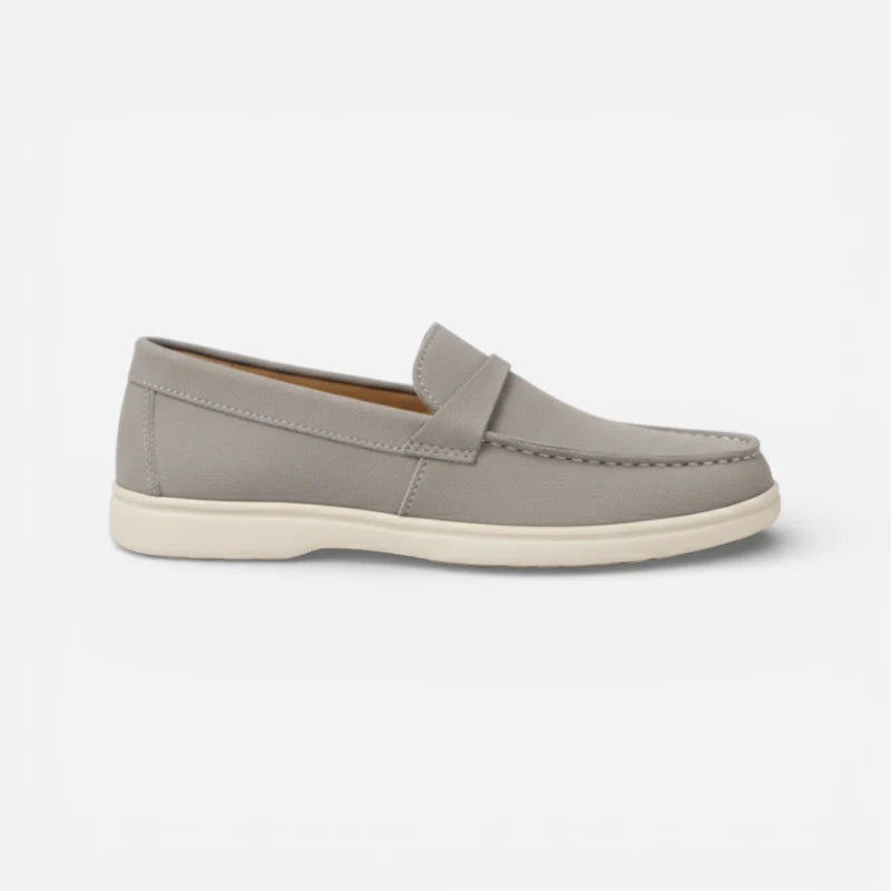 Mocassin Pour Femme En Daim Gris
