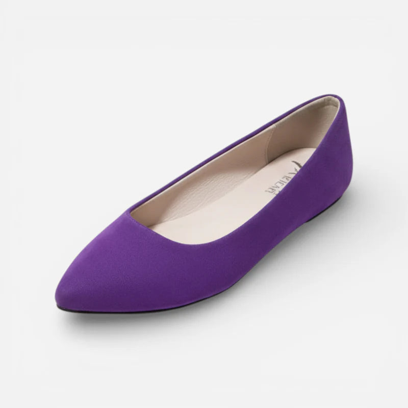 Mocassin En Daim Pourpre Pour Femme