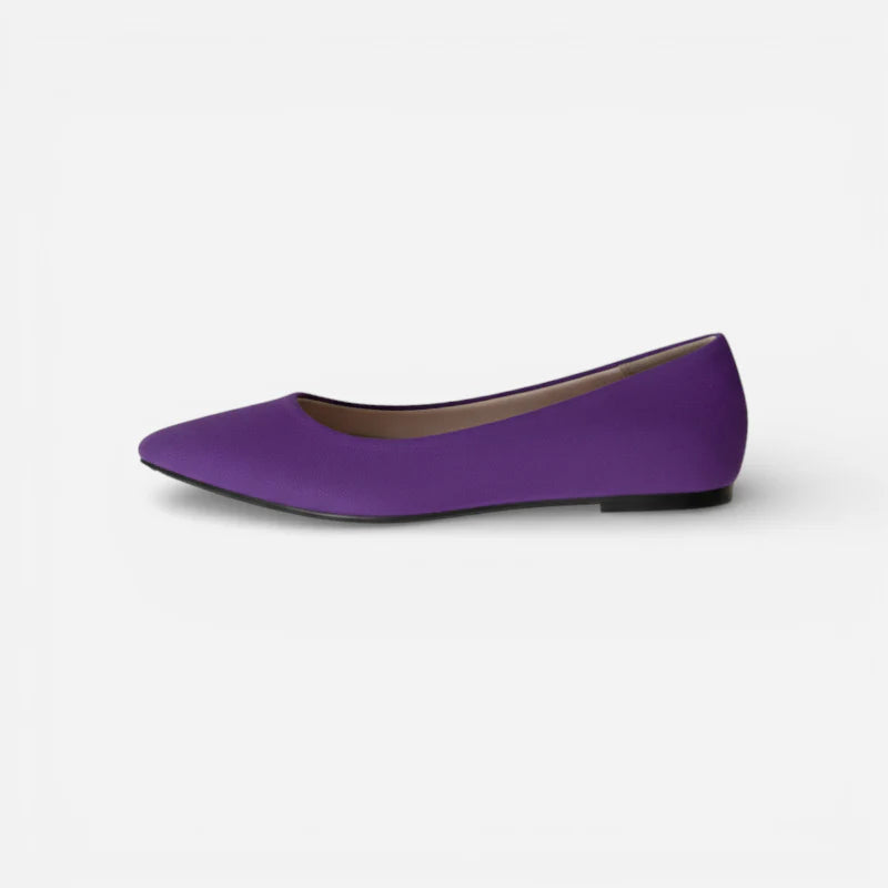 Mocassin En Daim Pourpre Pour Femme