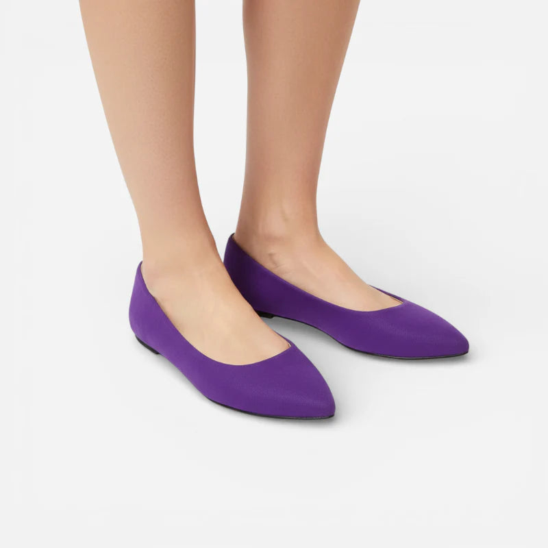 Mocassin En Daim Pourpre Pour Femme