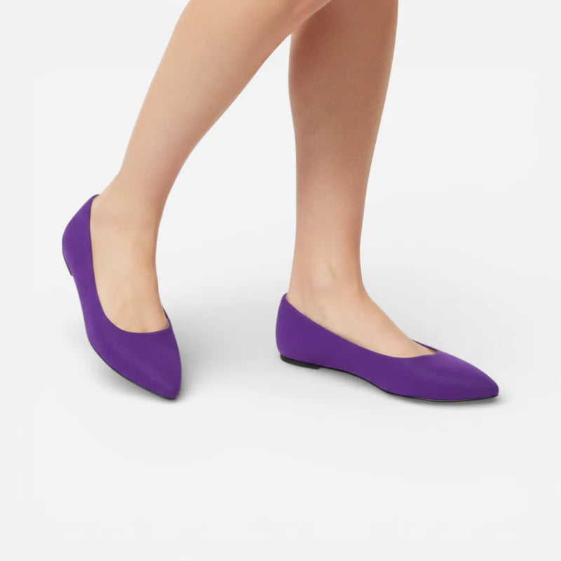 Mocassin En Daim Pourpre Pour Femme