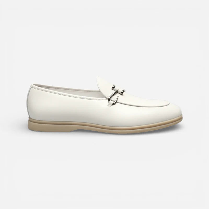 Mocassin En Cuir Pour Homme Blanc