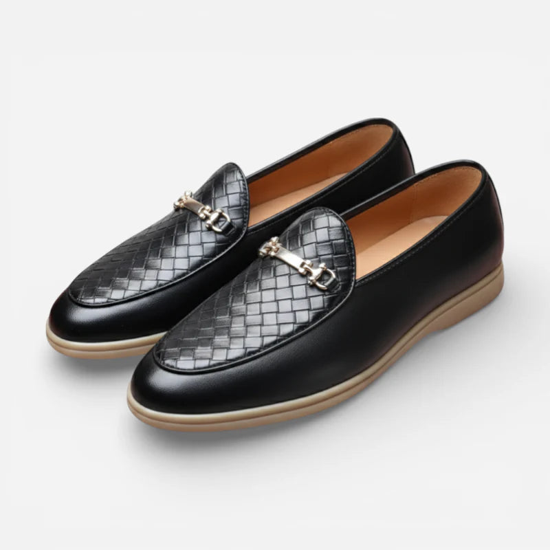 Mocassin Pour Homme En Cuir Vernis Noir