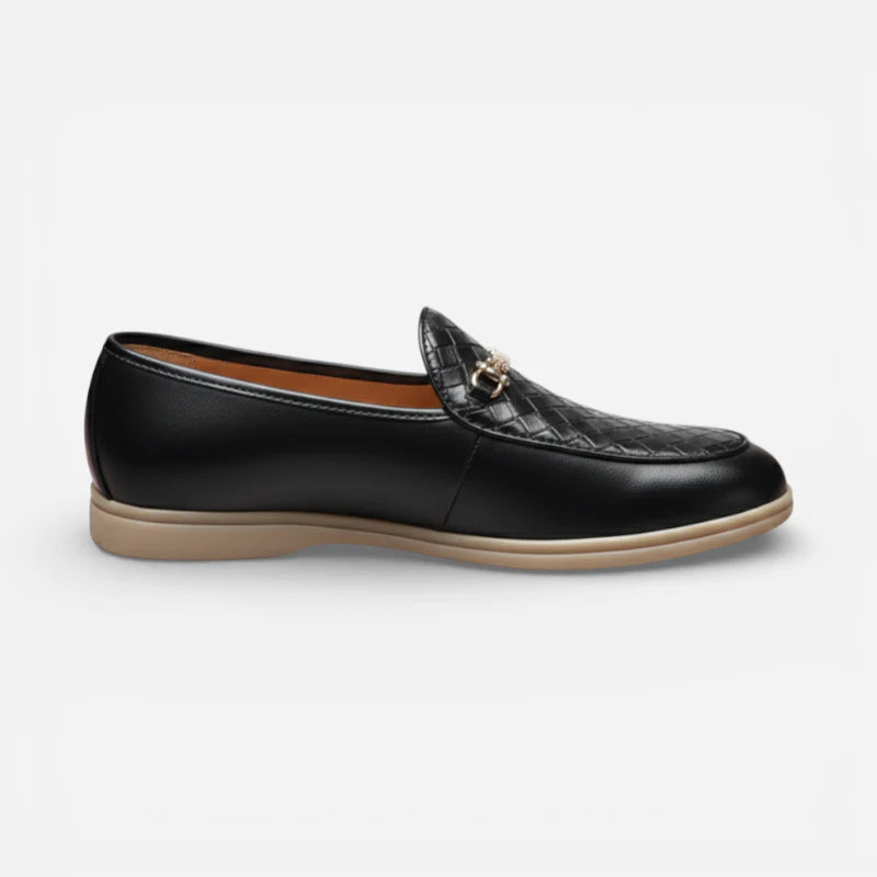 Mocassin Pour Homme En Cuir Vernis Noir