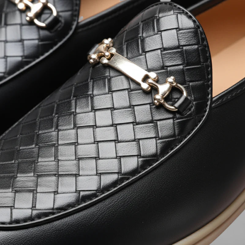 Mocassin Pour Homme En Cuir Vernis Noir