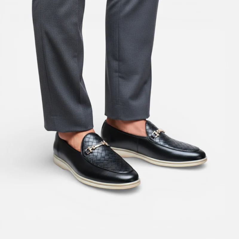 Mocassin Pour Homme En Cuir Vernis Noir