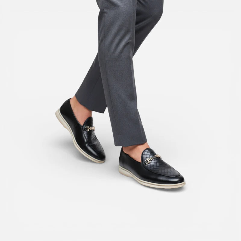 Mocassin Pour Homme En Cuir Vernis Noir