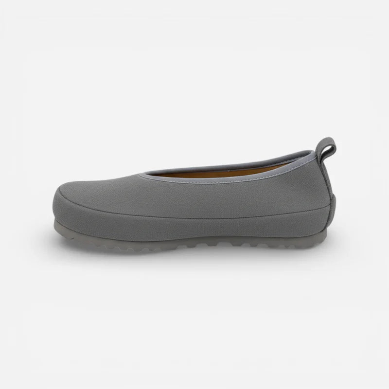 Mocassin Femme Daim Gris Compensé