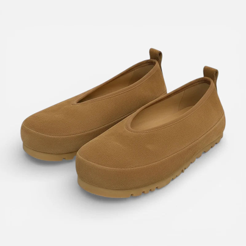 Mocassin Daim Camel Femme