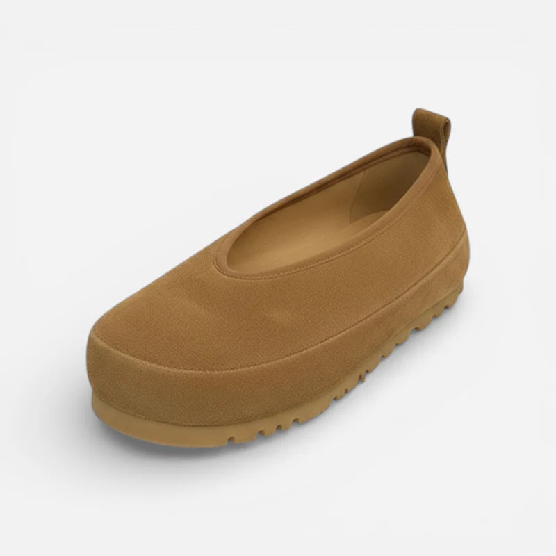 Mocassin Daim Camel Femme
