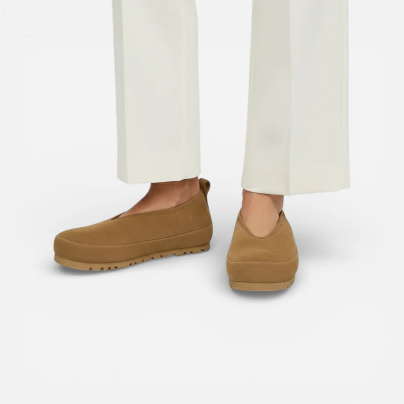 Mocassin Daim Camel Femme