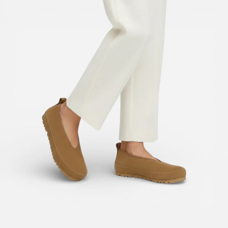 Mocassin Daim Camel Femme