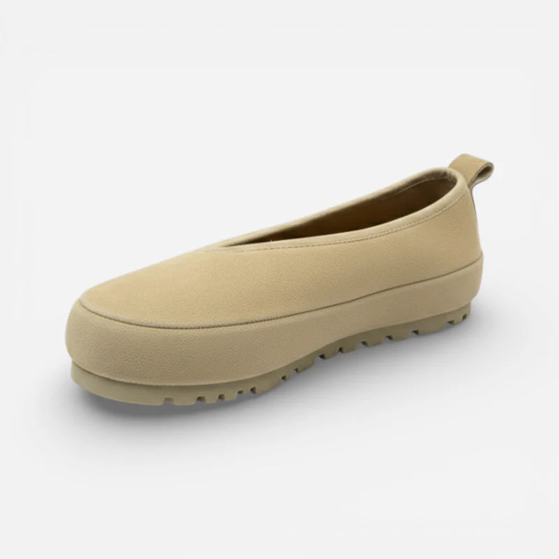 Mocassin Daim Beige Femme