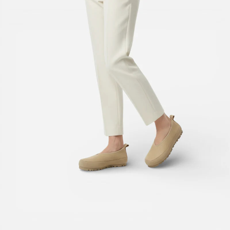 Mocassin Daim Beige Femme