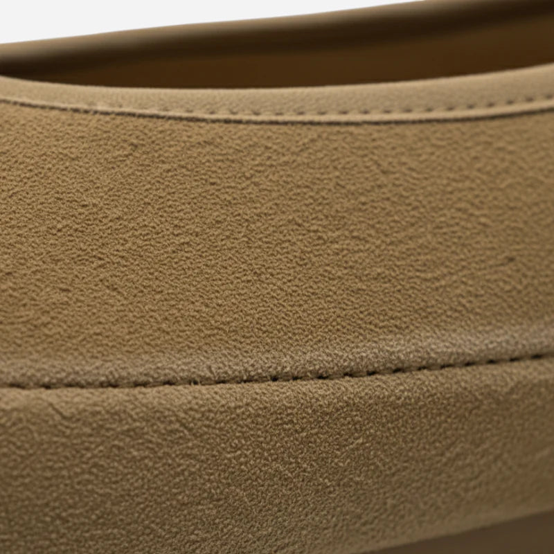 Mocassin En Daim Marron Femme