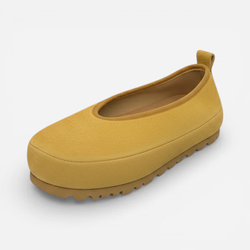 Mocassin Daim Jaune Femme