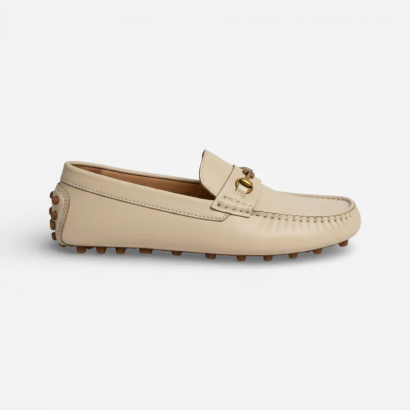 Mocassin Premium Cuir Véritable Beige Homme
