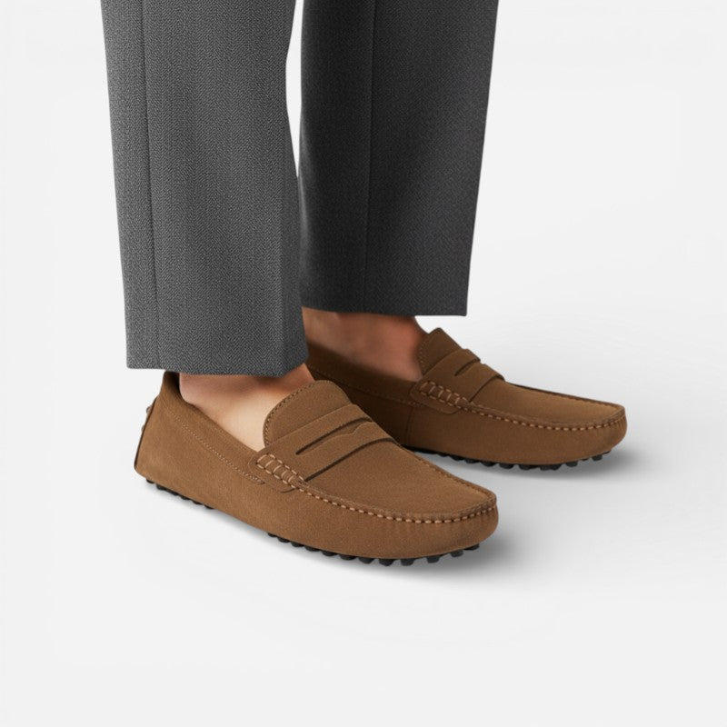Mocassin Femme Daim Marron