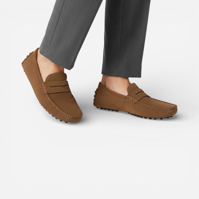 Mocassin Femme Daim Marron