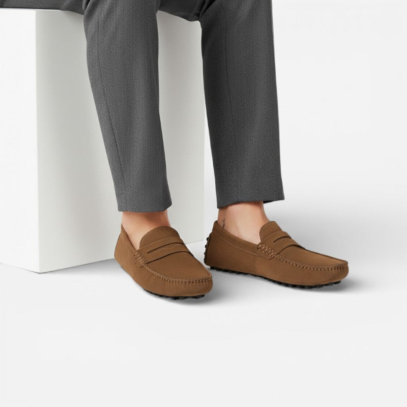Mocassin Femme Daim Marron