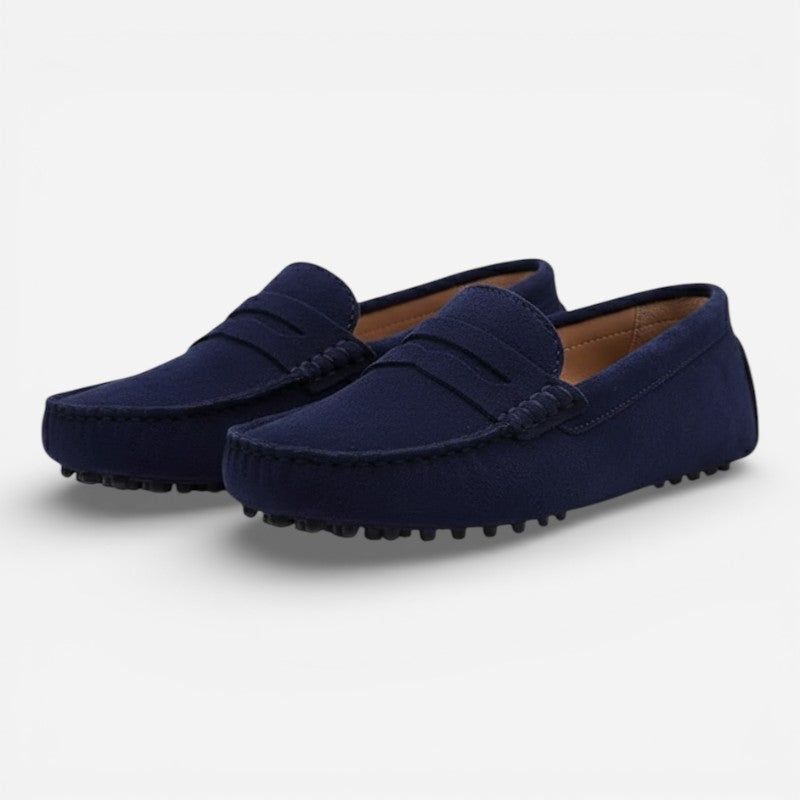 Mocassin En Daim Violet Pour Femme
