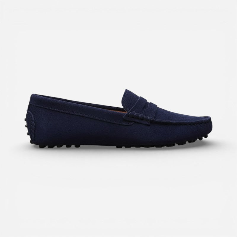 Mocassin En Daim Violet Pour Femme
