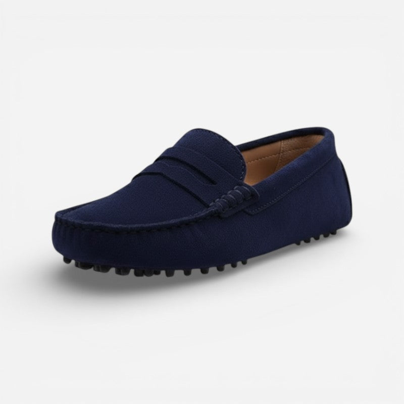 Mocassin En Daim Violet Pour Femme