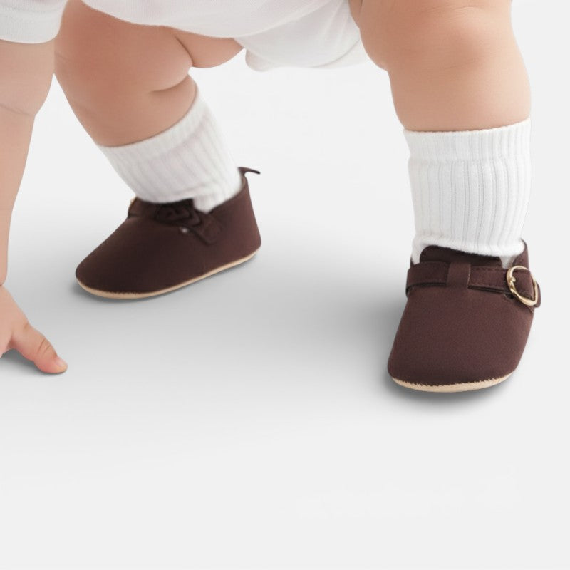 Mocassin Bébé Daim Marron Foncé