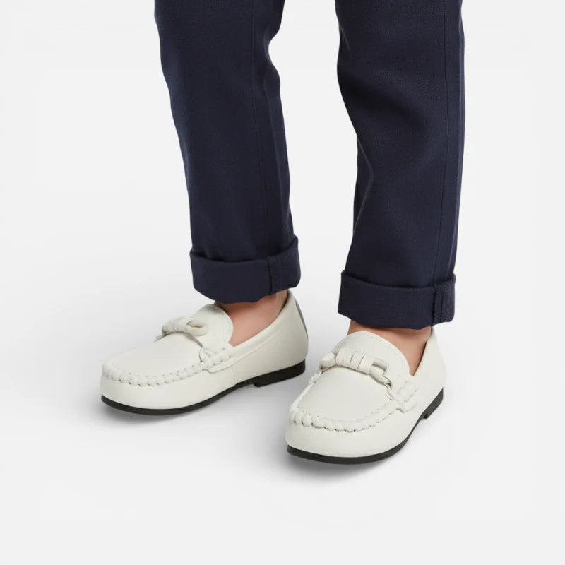 Mocassin Blanc Garçon