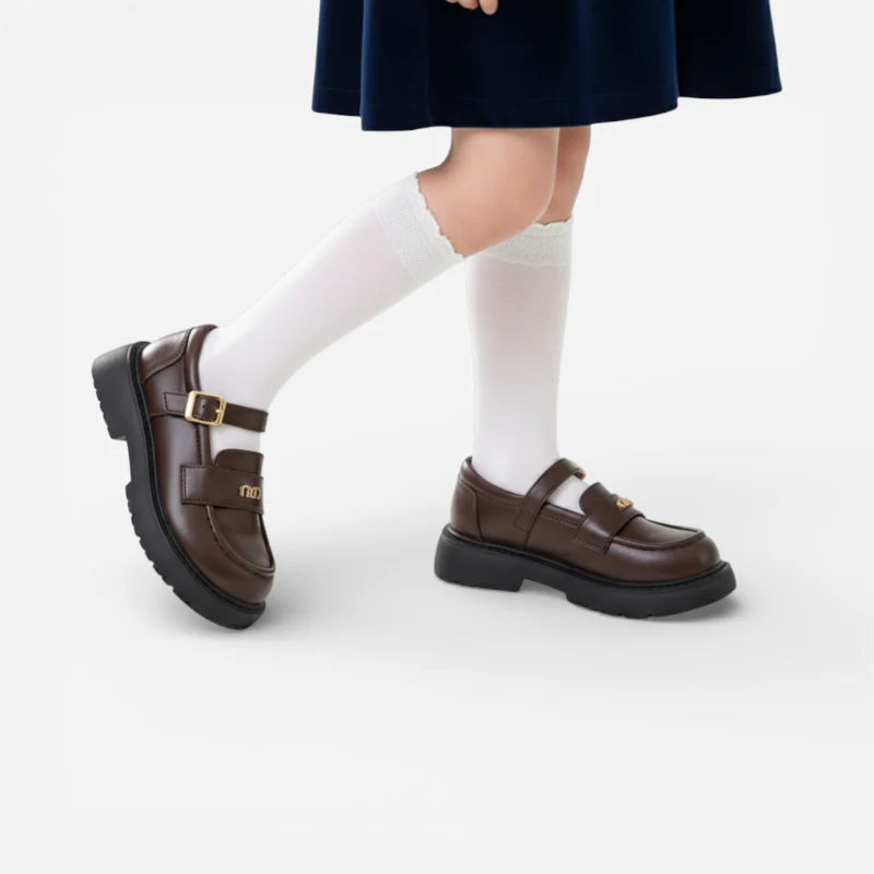 Mocassin Ouvert Marron Fillette