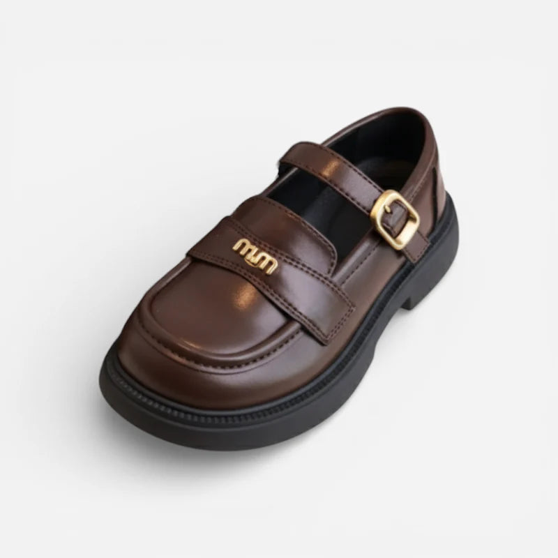 Mocassin Ouvert Marron Fillette