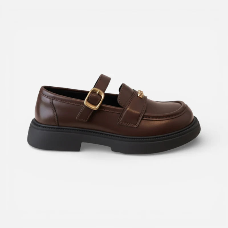 Mocassin Ouvert Marron Fillette