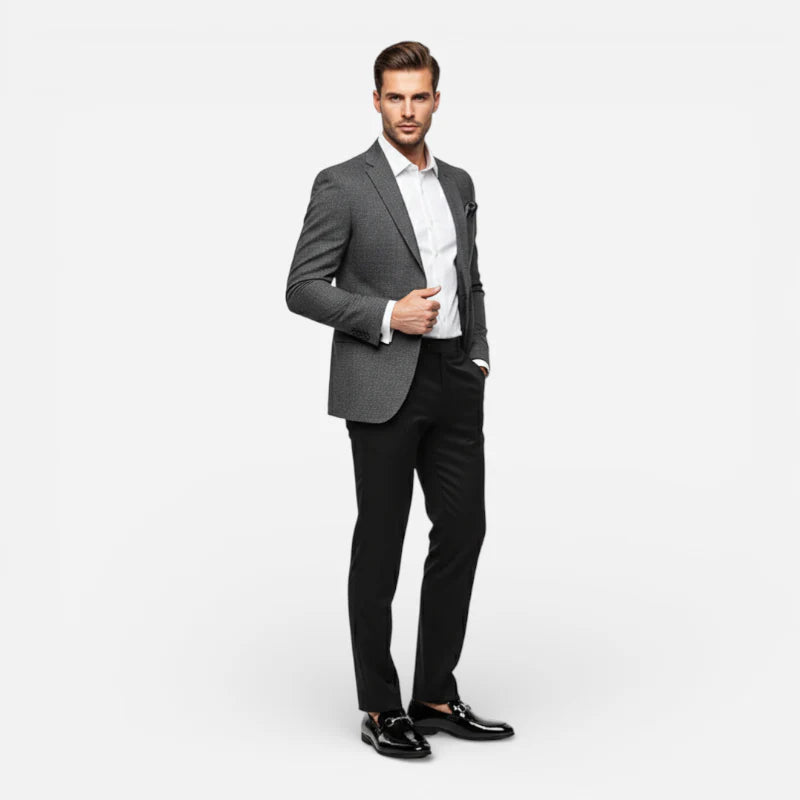 Mocassin En Cuir Noir Vernis Pour Costume De Mariage Homme