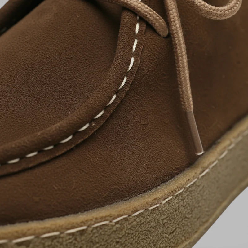 Mocassin Homme Marron en Daim Semelle Épaisse Confort Casual Chic