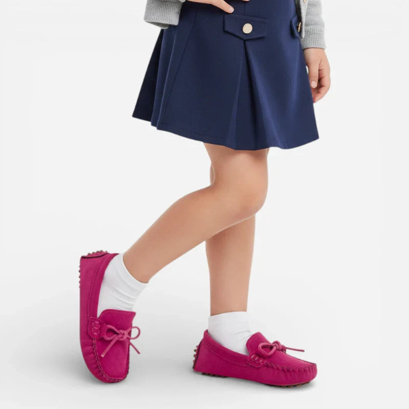Mocassin En Daim Rose Pour Fillette