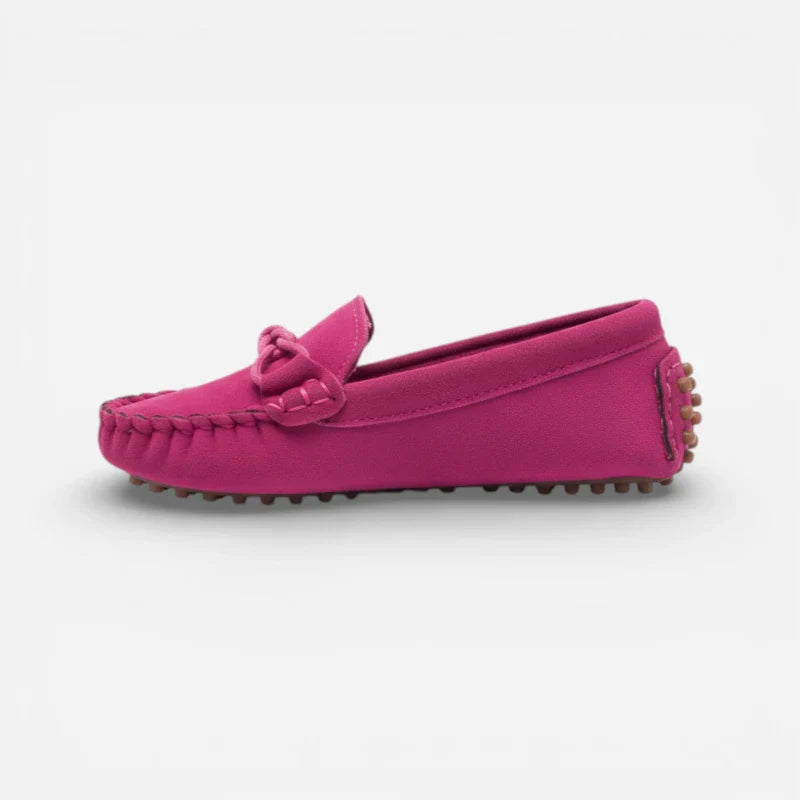 Mocassin En Daim Rose Pour Fillette